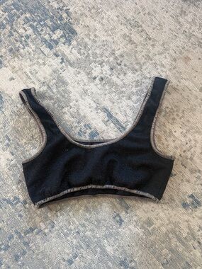 L Space shimmer bikini top Small Black